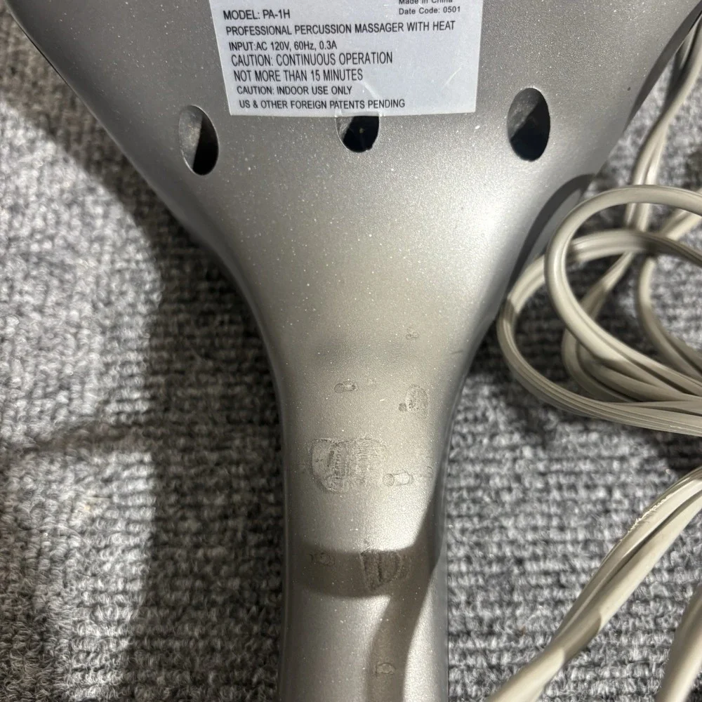 Homedics PA-1H Percussion Massager Double Massager Corded Gray Handheld